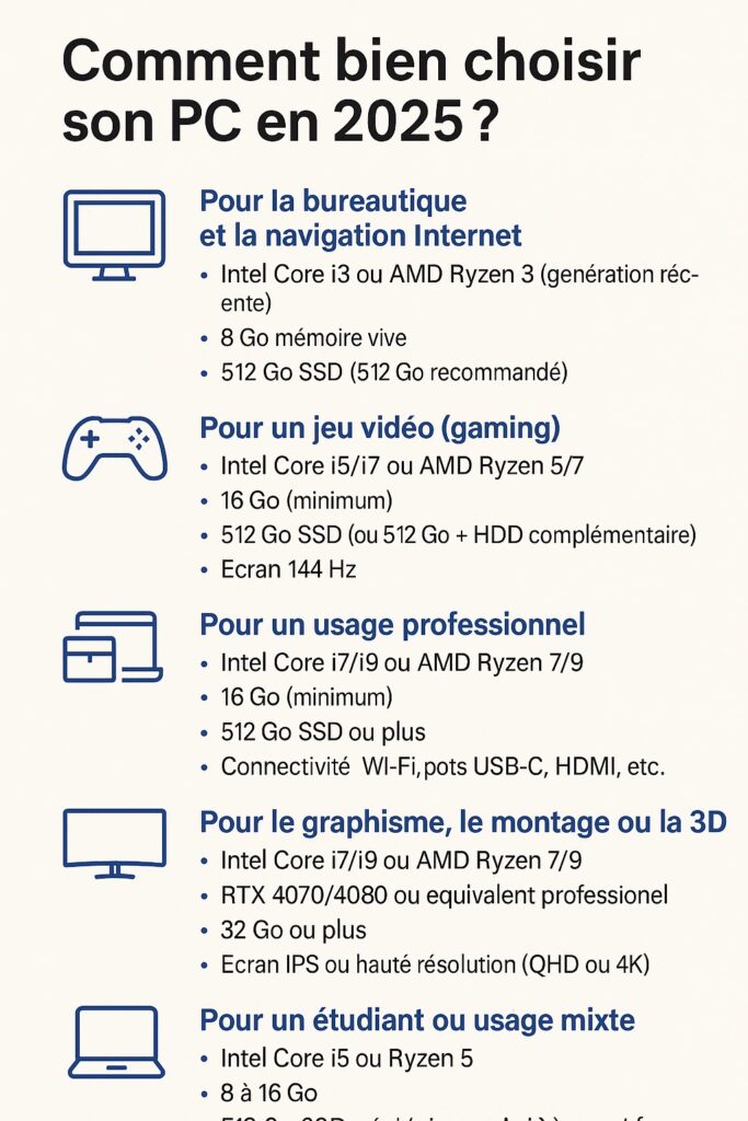 Comment bien choisir son PC en 2025 ?