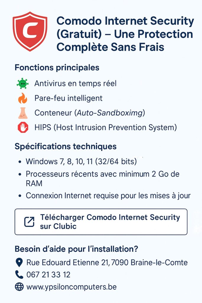 🛡️ Comodo Internet Security (Gratuit) – Une Protection Complète Sans Frais