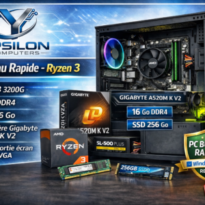 PC Bureau Économique – Ryzen 3 3200G • 16 Go • SSD 256 Go
