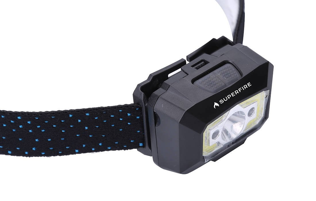Lampe frontale Superfire X30, 340 lm, USB, 5 modes, 130 m - Ypsilon Computers