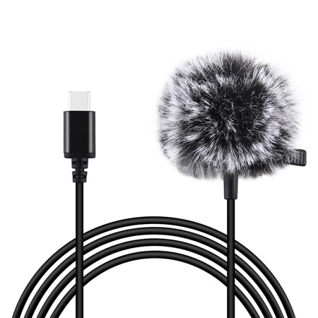 Microphone à cravate Jack Puluz avec clip PU425 1,5 m USB-C - Ypsilon Computers