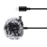 Microphone à cravate Jack Puluz avec clip PU425 1,5 m USB-C
