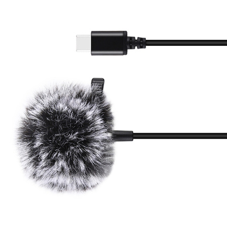 Microphone à cravate Jack Puluz avec clip PU425 1,5 m USB-C - Ypsilon Computers