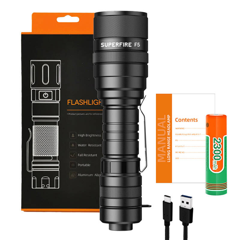 Lampe de poche Superfire F5, 1100lm, USB - Ypsilon Computers