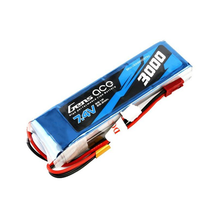 Batterie Gens Ace 3000mAh 7.4V 1C 2S1P LiPo - Ypsilon Computers
