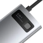 Hub 4en1 Baseus Metal Gleam Series, USB-C vers USB 3.0 + USB 2.0 + HDMI + USB-C PD