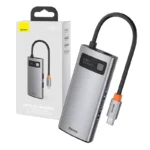 Hub 4en1 Baseus Metal Gleam Series, USB-C vers USB 3.0 + USB 2.0 + HDMI + USB-C PD