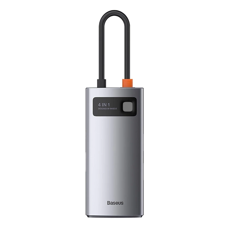 Hub 4en1 Baseus Metal Gleam Series, USB-C vers USB 3.0 + USB 2.0 + HDMI + USB-C PD - Ypsilon Computers