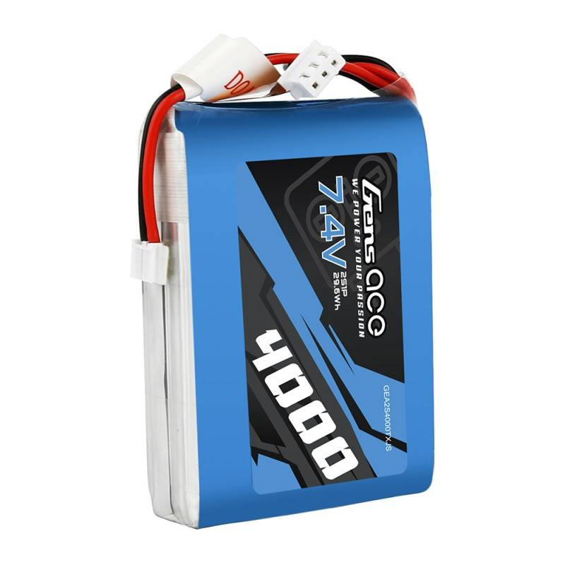 Gens Ace 4000mAh 7.4V 1C batterie LiPo - Ypsilon Computers