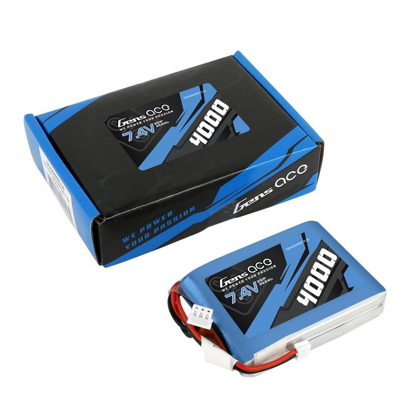 Gens Ace 4000mAh 7.4V 1C batterie LiPo - Ypsilon Computers