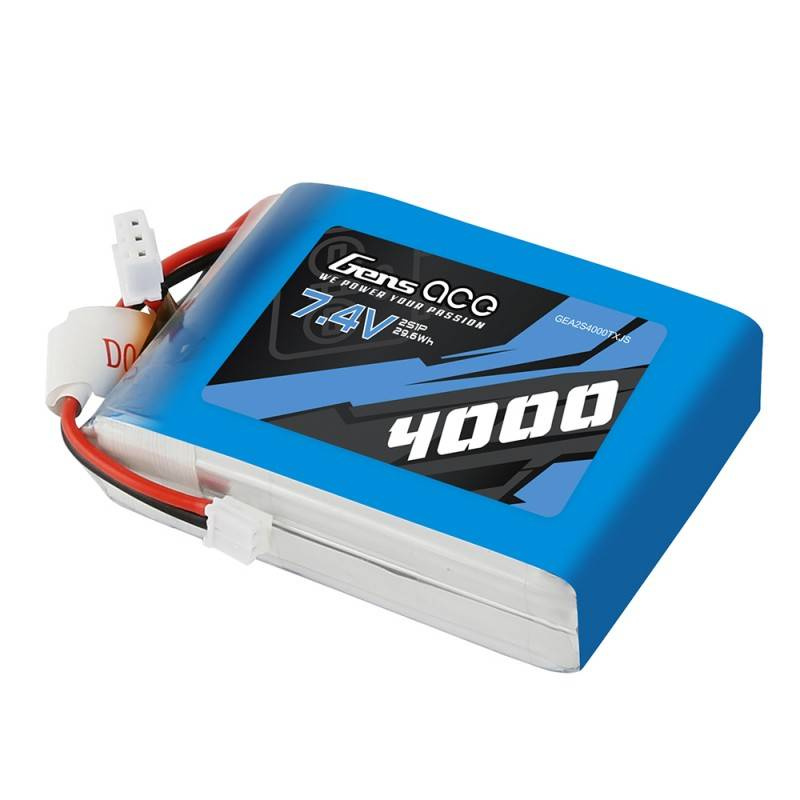 Gens Ace 4000mAh 7.4V 1C batterie LiPo - Ypsilon Computers