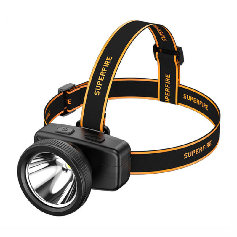 Lampe frontale Superfire HL55, 150 lm, USB-C, 4 modes, 270 m - Ypsilon Computers
