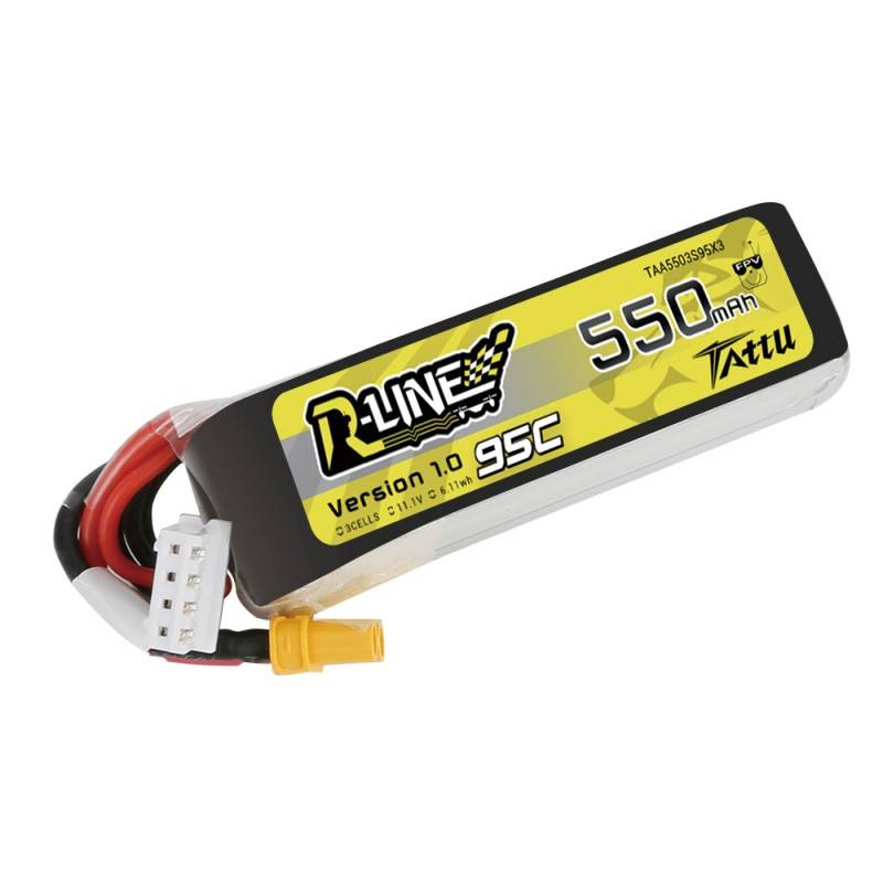 Batterie Tattu R-Line 550mAh 11.1V 95C 3S1P XT30 - Ypsilon Computers