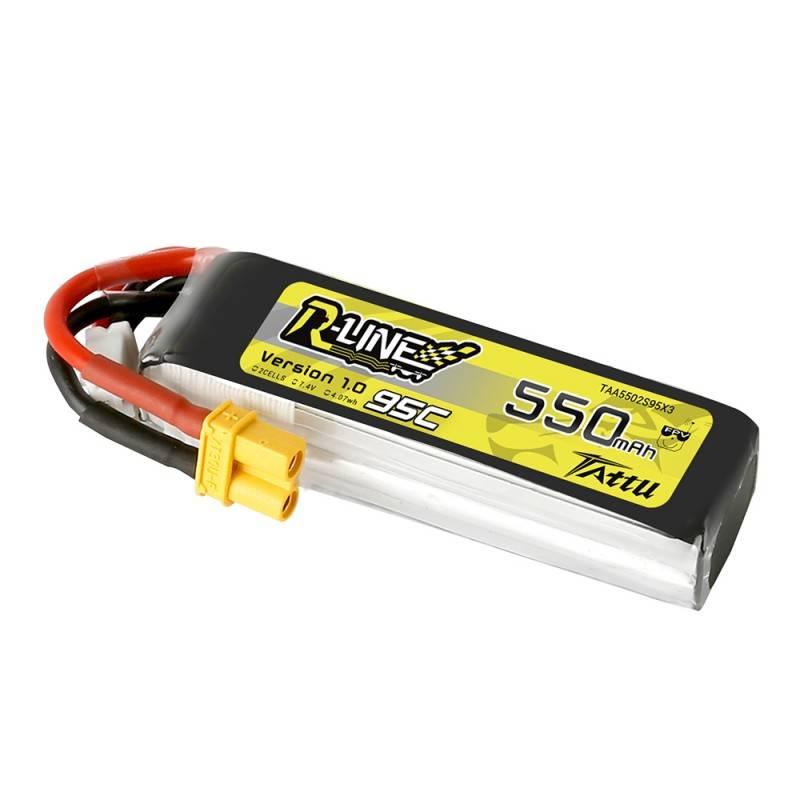 Batterie Tattu R-Line 550mAh 7.4V 95C 2S1P XT30 - Ypsilon Computers