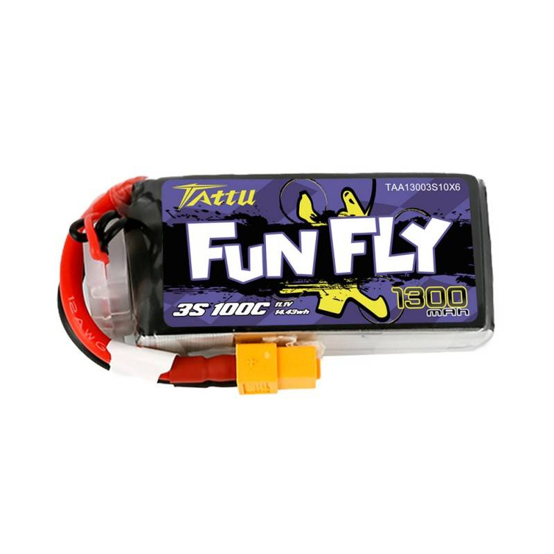 Batterie Tattu Funfly 1300mAh 11,1V 100C 3S1P - Ypsilon Computers
