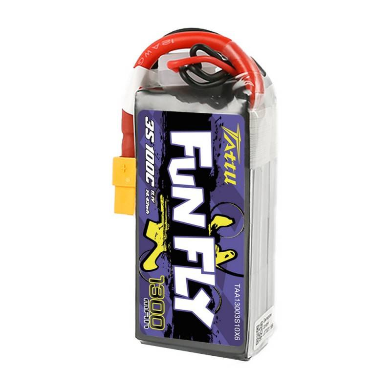 Batterie Tattu Funfly 1300mAh 11,1V 100C 3S1P - Ypsilon Computers