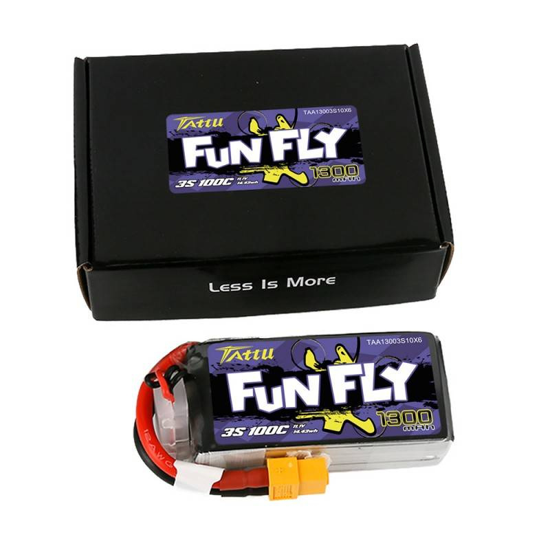 Batterie Tattu Funfly 1300mAh 11,1V 100C 3S1P - Ypsilon Computers