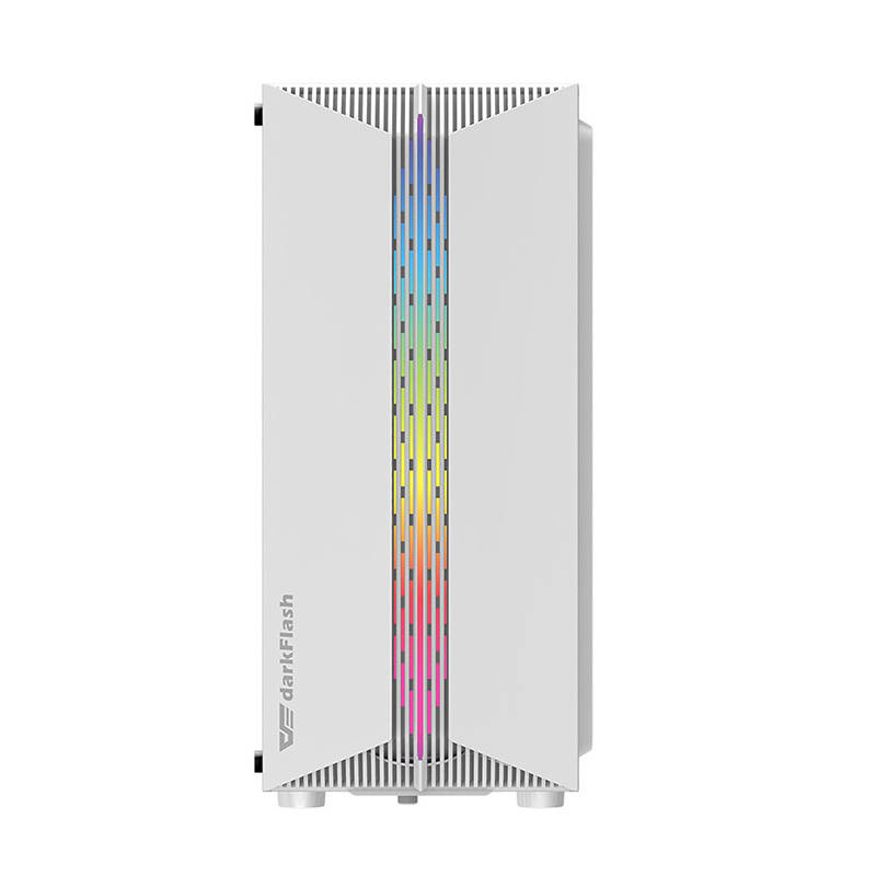 Boîtier d'ordinateur Darkflash DK151 LED (blanc) + 3 ventilateurs RGB - Ypsilon Computers