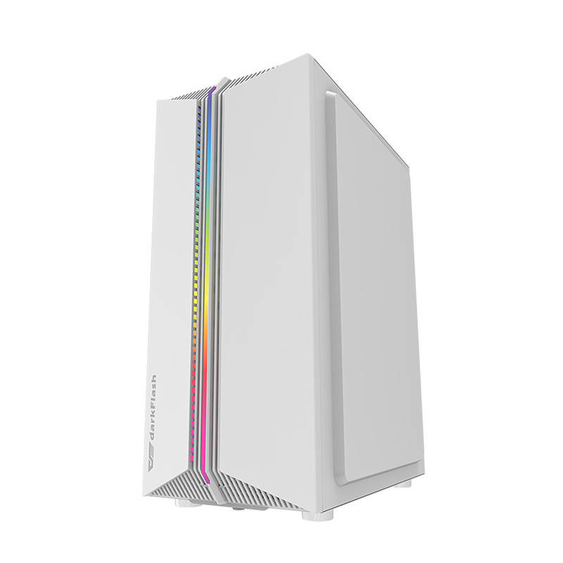 Boîtier d'ordinateur Darkflash DK151 LED (blanc) + 3 ventilateurs RGB - Ypsilon Computers