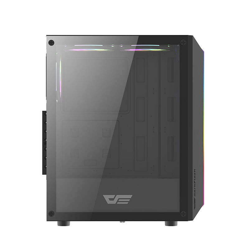 Boîtier d'ordinateur Darkflash DK151 LED (noir) + 3 ventilateurs RGB - Ypsilon Computers