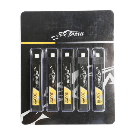 Tattu LiPo 300mAh 3.8V 75C 1S1P HV BT2.0.5 batterie (5pcs) - Ypsilon Computers