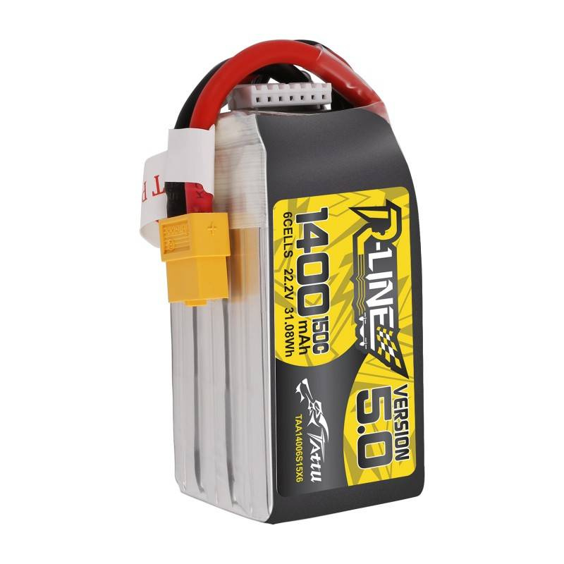 Batterie Tattu R-Line 5.0 1400mAh 22.2V 150C 6S1P XT60 - Ypsilon Computers