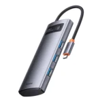 Hub 4en1 Baseus Metal Gleam Series, USB-C vers 4x USB 3.0