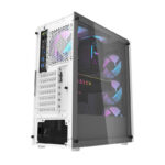 Boîtier d&rsquo;ordinateur Darkflash DK351 (blanc) + 4 ventilateurs RGB