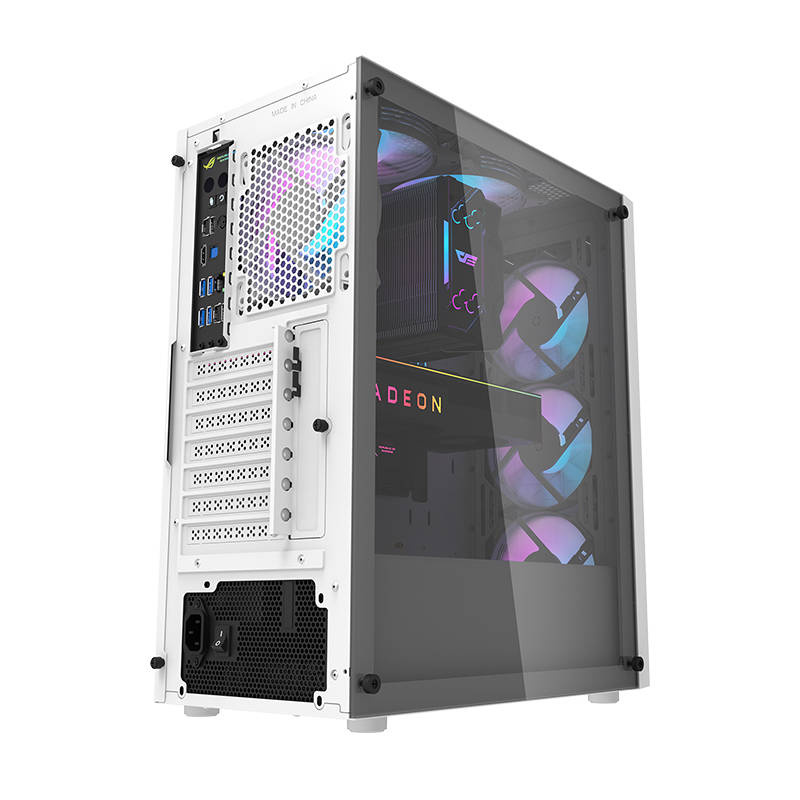 Boîtier d'ordinateur Darkflash DK351 (blanc) + 4 ventilateurs RGB - Ypsilon Computers