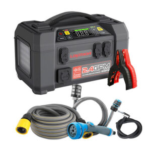 Lokithor AW401 Démarreur / Booster 2500A + Batterie Externe 20000mAh + Compresseur + Lampe Torche + Appareil 5-en-1 Power Wash