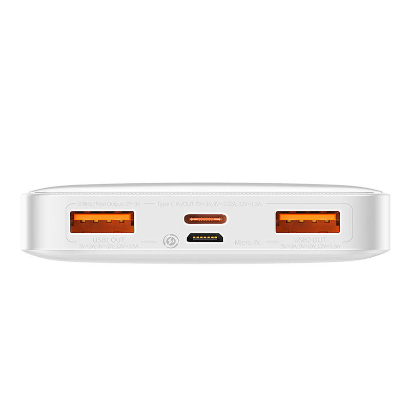 Batterie externe Baseus Bipow 10000mAh, 20W (blanc) - Ypsilon Computers