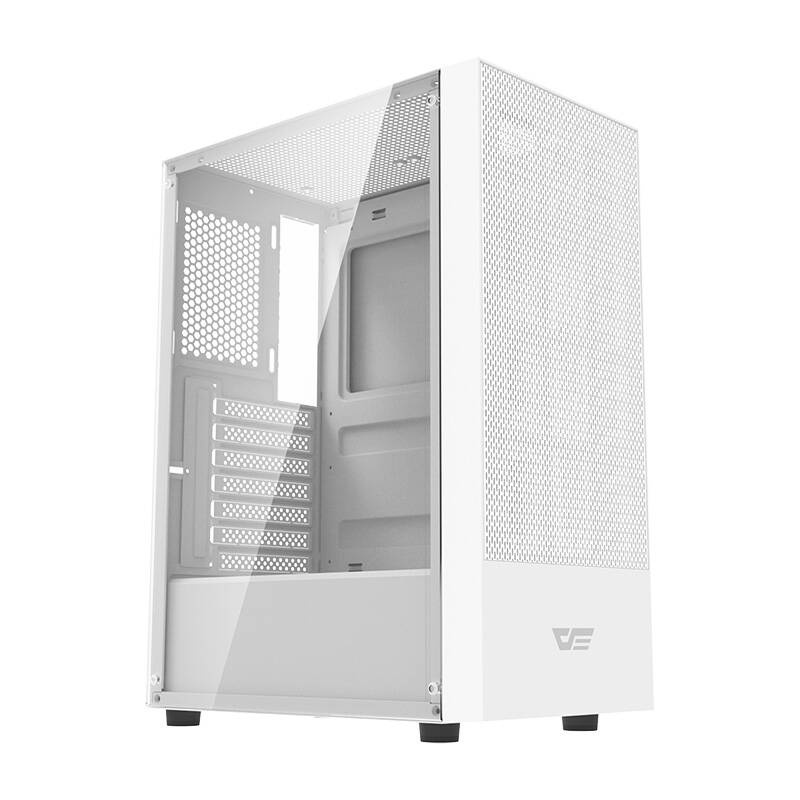 Boîtier d'ordinateur Darkflash A290 (blanc) + 3 ventilateurs RGB - Ypsilon Computers