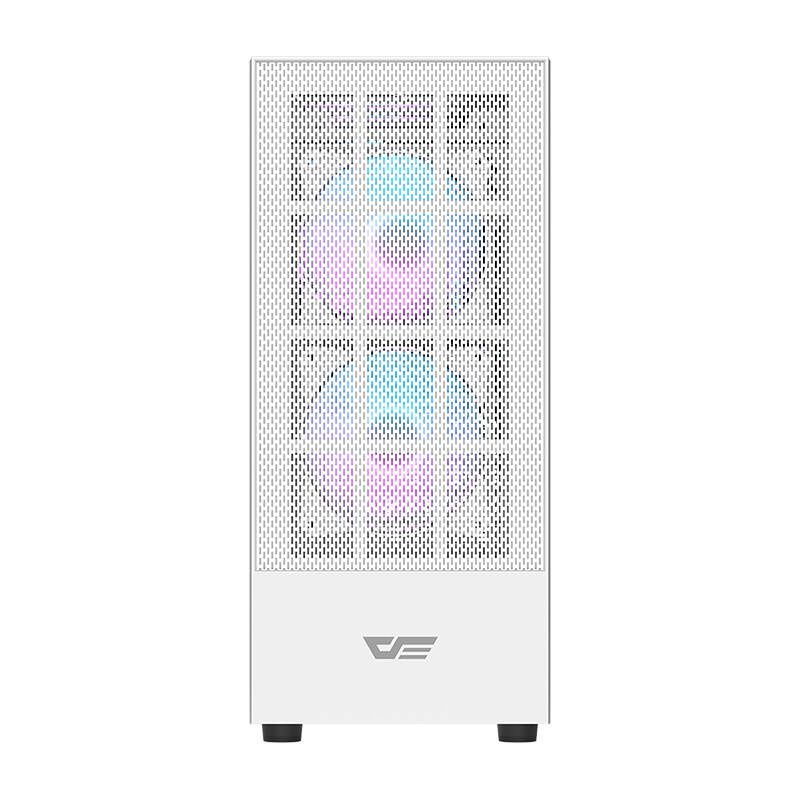 Boîtier d'ordinateur Darkflash A290 (blanc) + 3 ventilateurs RGB - Ypsilon Computers