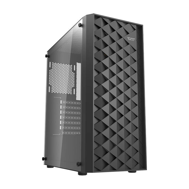 Boîtier d'ordinateur Darkflash DK351 (noir) + 4 ventilateurs RGB - Ypsilon Computers