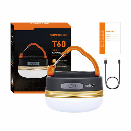 Lampe de camping Superfire T60, 2,5W, 1000mAh - Ypsilon Computers