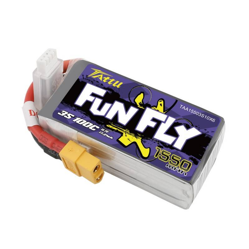Batterie Tattu Funfly 1550mAh 11,1V 100C 3S1P - Ypsilon Computers