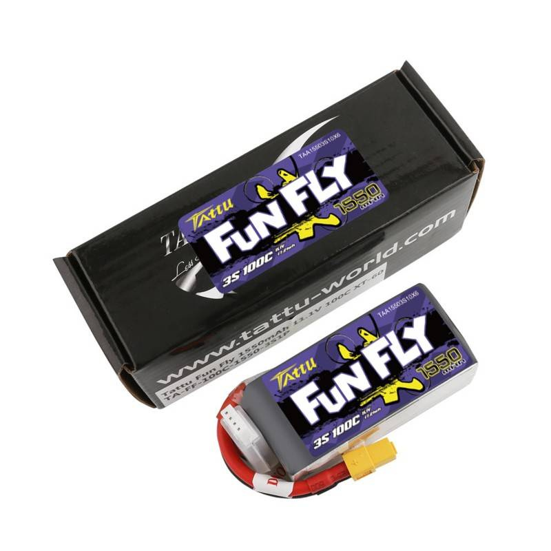Batterie Tattu Funfly 1550mAh 11,1V 100C 3S1P - Ypsilon Computers