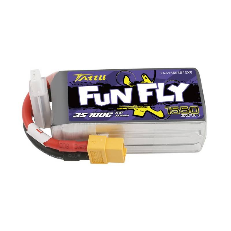 Batterie Tattu Funfly 1550mAh 11,1V 100C 3S1P - Ypsilon Computers