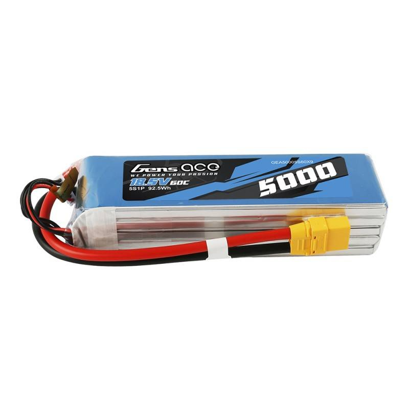 Accumulateur LiPo Gens Ace Bashing 5000mAh 18.5V 60C 5S1P - XT90 - Ypsilon Computers