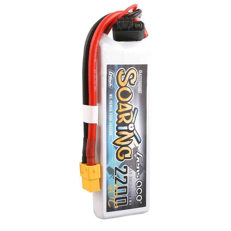 Batterie Gens Ace G-Tech Soaring 2200mAh 7.4V 30C 2S1P XT60 - Ypsilon Computers
