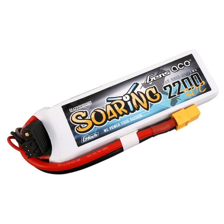 Batterie Gens Ace G-Tech Soaring 2200mAh 7.4V 30C 2S1P XT60 - Ypsilon Computers
