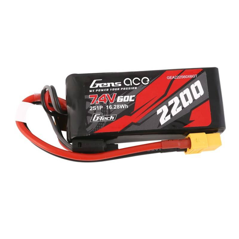 GensAce G-Tech LiPo 2200mAh 7.4V 60C 2S1P Batterie XT60 - Ypsilon Computers
