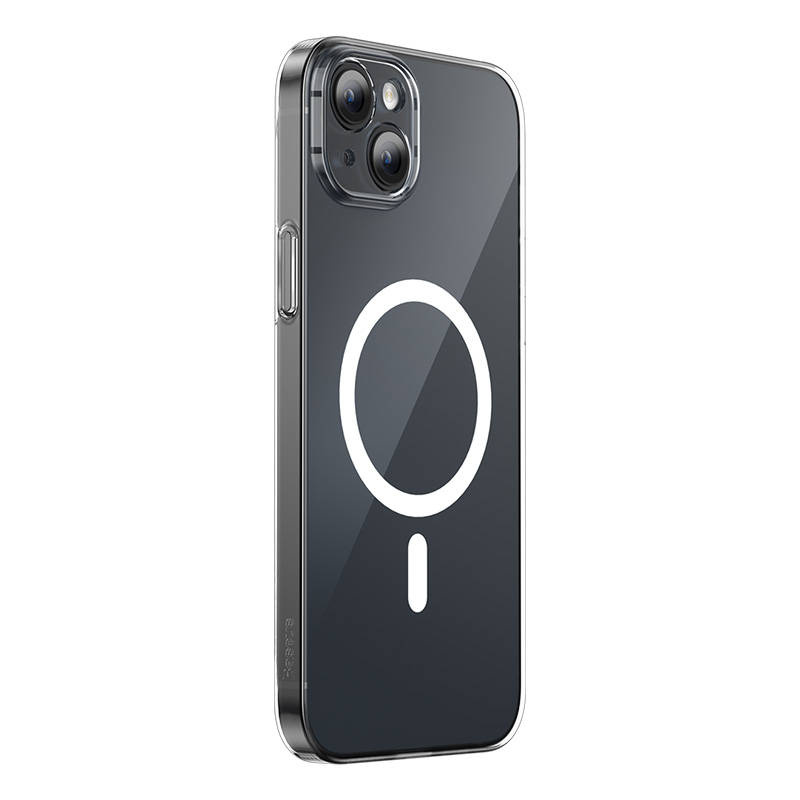 Coque de téléphone Baseus Magnetic Crystal Clear pour iPhone 13 (transparent) avec protection d'écran en verre trempé intégral et kit de nettoyage - Ypsilon Computers