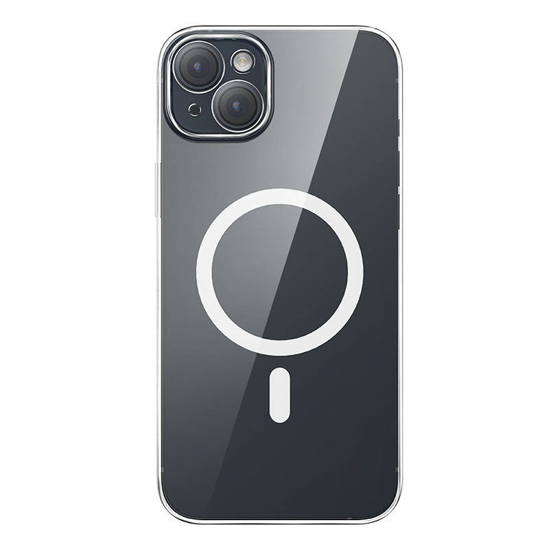 Coque de téléphone Baseus Magnetic Crystal Clear pour iPhone 13 (transparent) avec protection d'écran en verre trempé intégral et kit de nettoyage - Ypsilon Computers