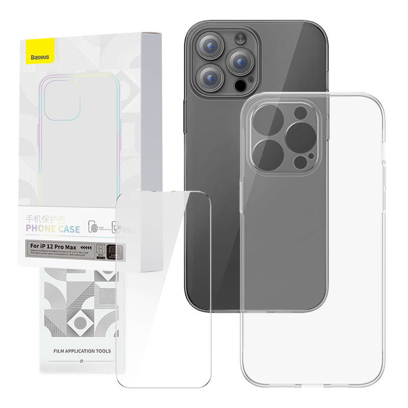 Coque transparente et ensemble de verre trempé Baseus Corning pour iPhone 12 Pro Max - Ypsilon Computers