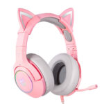 ONIKUMA K9 Casque de Jeu RGB Rose