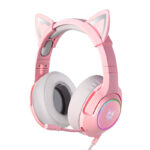 ONIKUMA K9 Casque de Jeu RGB Rose