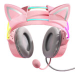 Casque de jeu ONIKUMA X15Pro Rose/oreilles de chat
