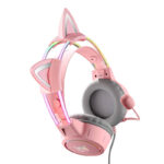 Casque de jeu ONIKUMA X15Pro Rose/oreilles de chat