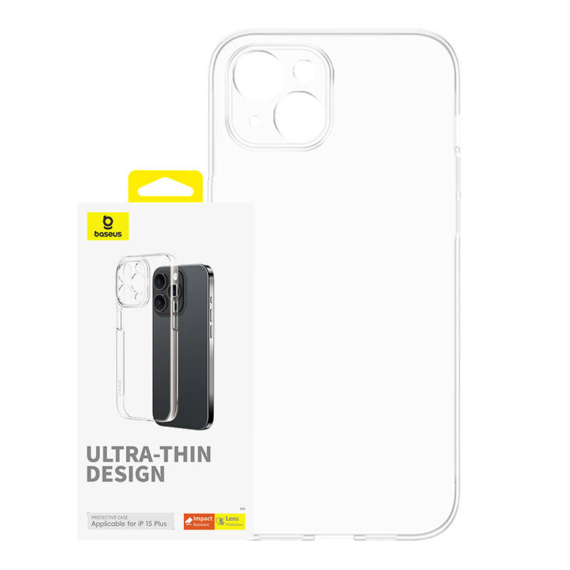 Coque de téléphone pour iPhone 15 Plus Baseus OS-Lucent Series (Transparent) - Ypsilon Computers